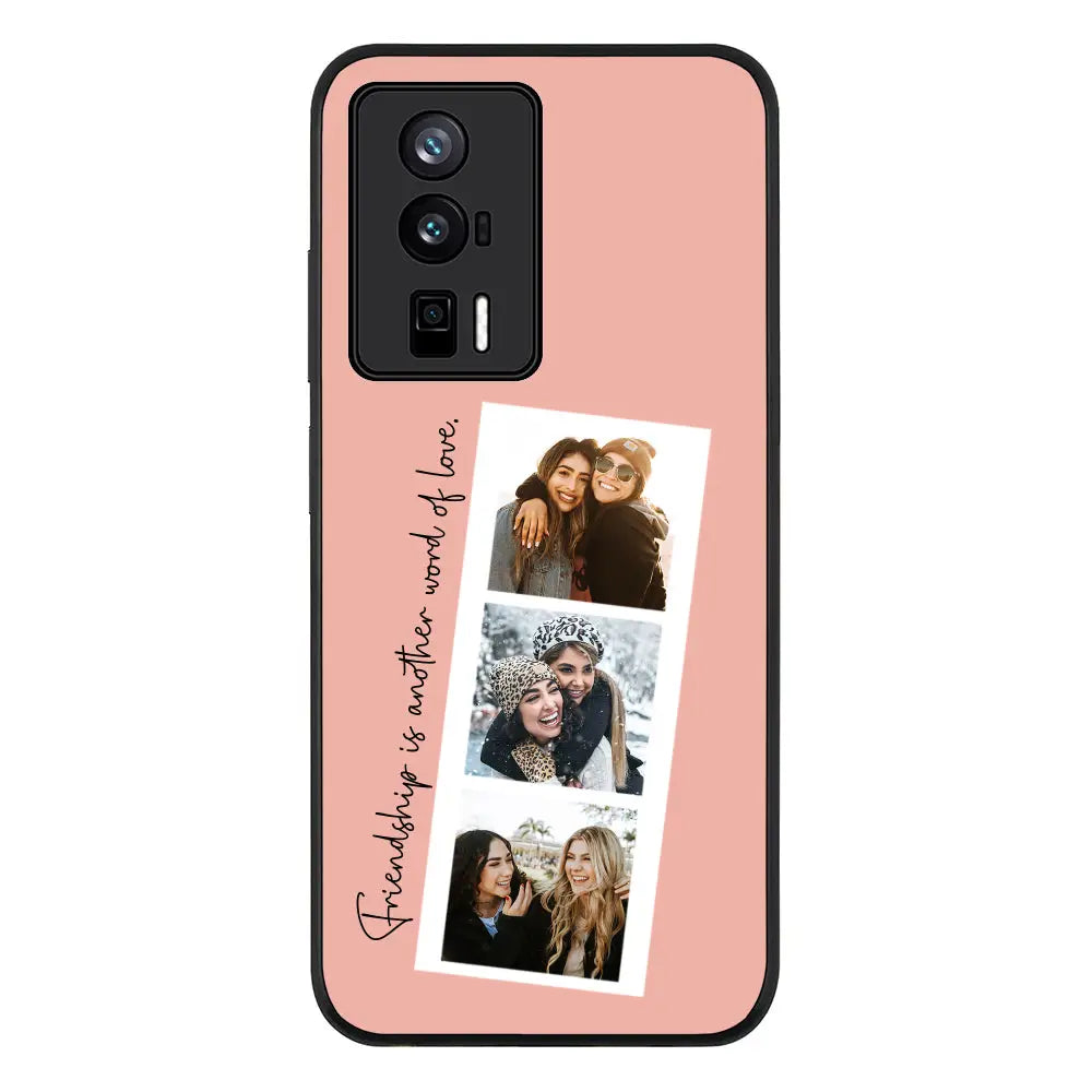 Custom Photo Strip Polaroid Style Phone Case - Poco - F5 Pro 5G / Rugged Black - Stylizedd