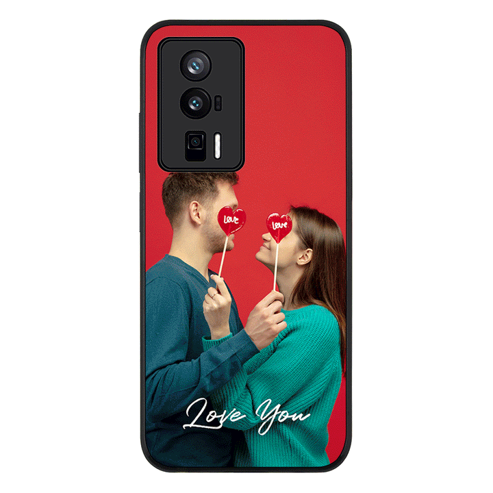 Redmi K60 / Redmi K60 Pro / Rugged Black Custom Photo Valentine, Phone Case - Redmi - Stylizedd.com