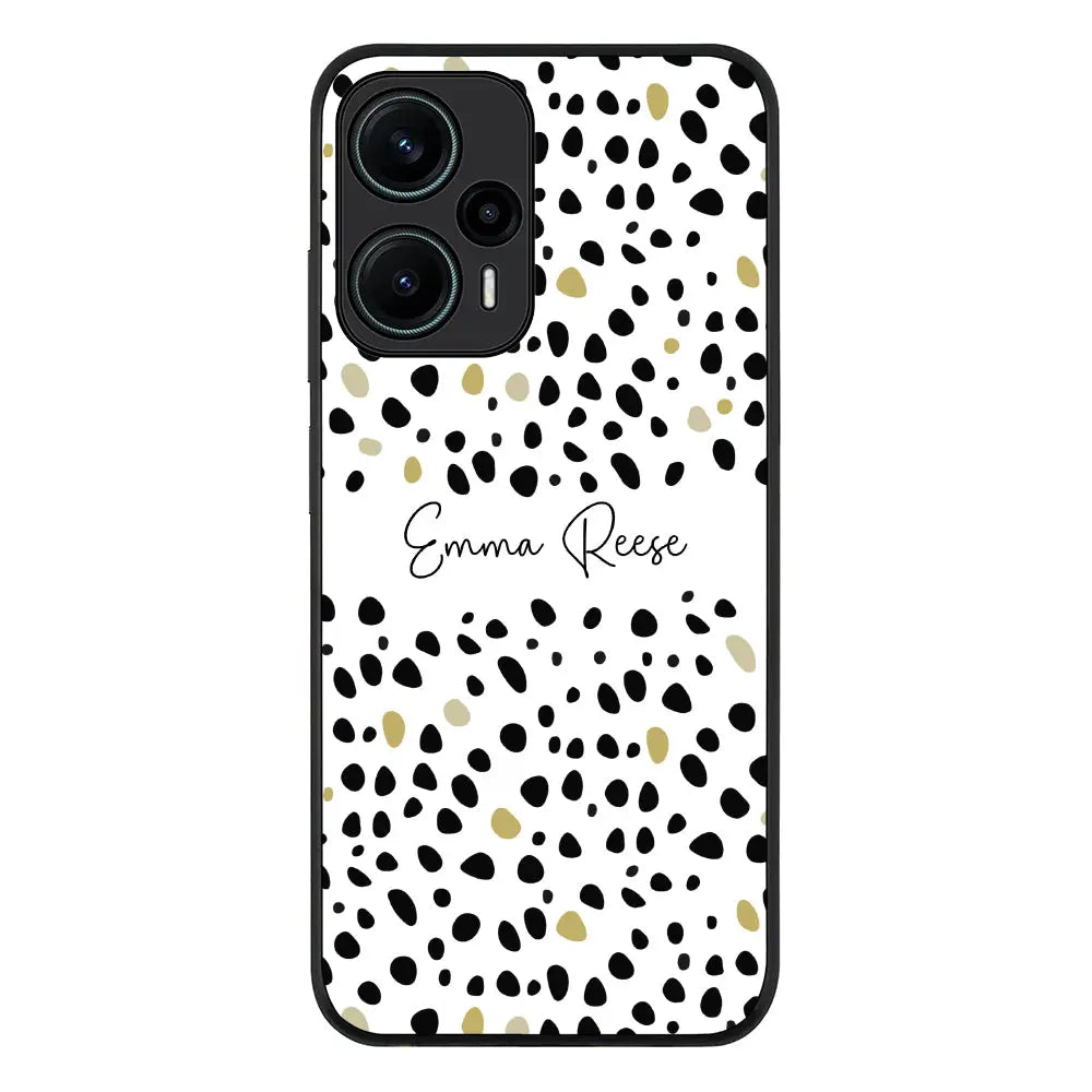 Redmi Note 12 Turbo 5G / Rugged Black Pebble Multi Color Custom Text, My Name Phone Case - Redmi - Stylizedd.com