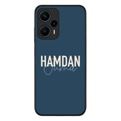 Personalized Name Horizontal Phone Case - Poco - F5 5G / Rugged Black - Stylizedd