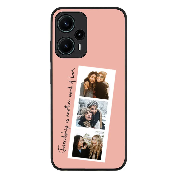 Custom Photo Strip Polaroid Style Phone Case - Poco - F5 5G / Rugged Black - Stylizedd