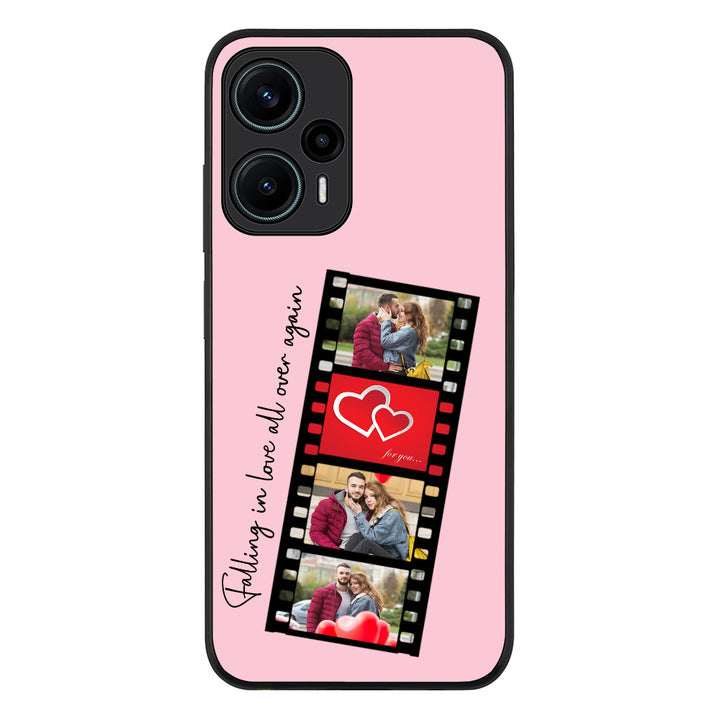 Redmi Note 12 Turbo 5G / Rugged Black Custom Valentine Photo Film Strips, Phone Case - Redmi - Stylizedd.com
