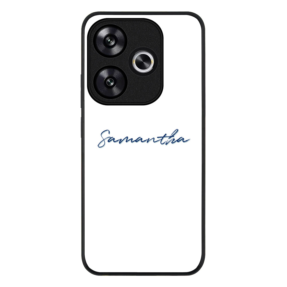 Redmi Turbo 3 / Rugged Black Custom Text, My Name Phone Case - Redmi - Stylizedd.com