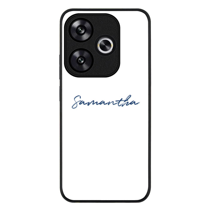 Redmi Turbo 3 / Rugged Black Custom Text, My Name Phone Case - Redmi - Stylizedd.com