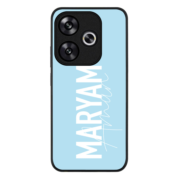 Redmi Turbo 3 / Rugged Black Personalized Name Vertical, Phone Case - Redmi - Redmi - Stylizedd.com