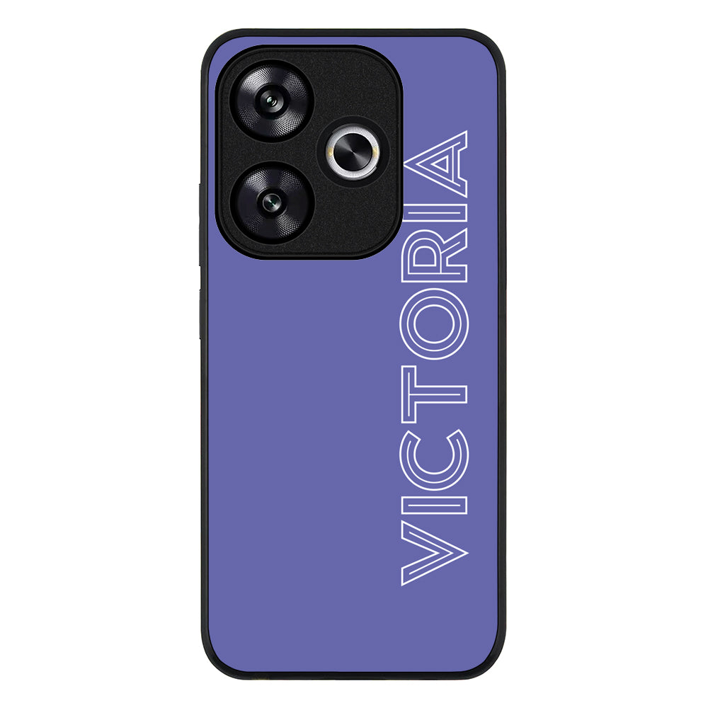 Redmi Turbo 3 / Rugged Black Personalized Name, Custom Phone Case - Redmi - Stylizedd.com