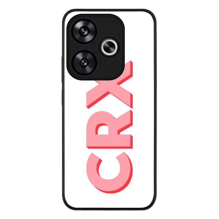 Redmi Turbo 3 / Rugged Black Personalized Monogram Initial 3D Shadow Text Phone Case - Redmi - Stylizedd.com