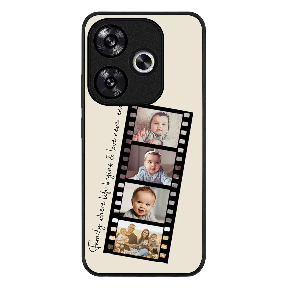 Custom Film Strips Personalised Movie Strip Phone Case - Poco - F6 / Rugged Black - Stylizedd