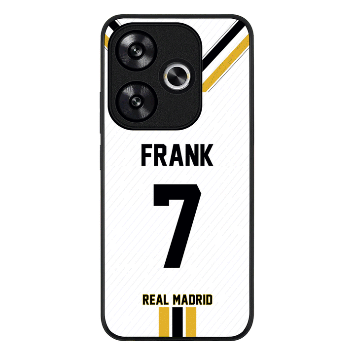 Redmi Turbo 3 / Rugged Black Personalized Football Clubs Jersey Phone Case Custom Name & Number - Redmi - Stylizedd.com