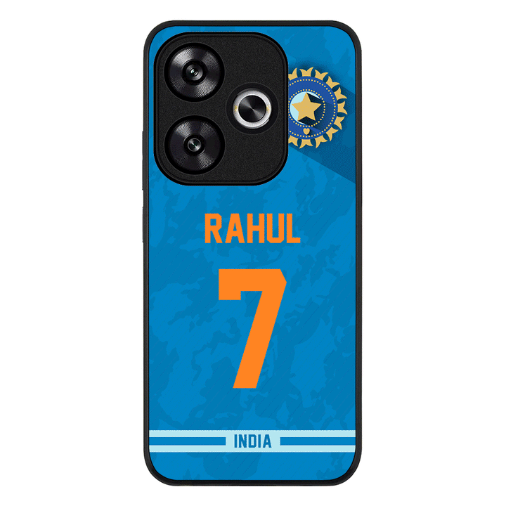 Redmi Turbo 3 / Rugged Black Personalized Cricket Jersey Phone Case Custom Name & Number - Redmi - Stylizedd.com