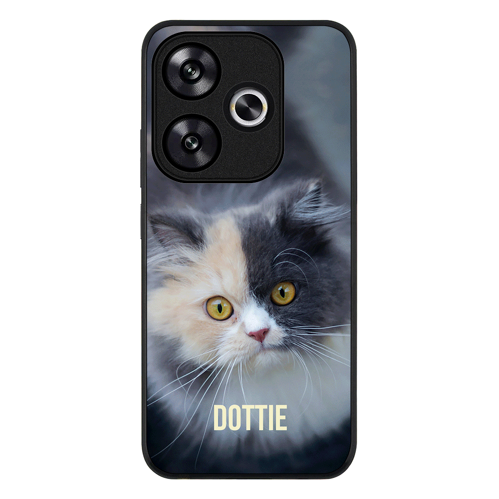 Redmi Turbo 3 / Rugged Black Personalized Pet Cat, Phone Case - Redmi - Stylizedd.com