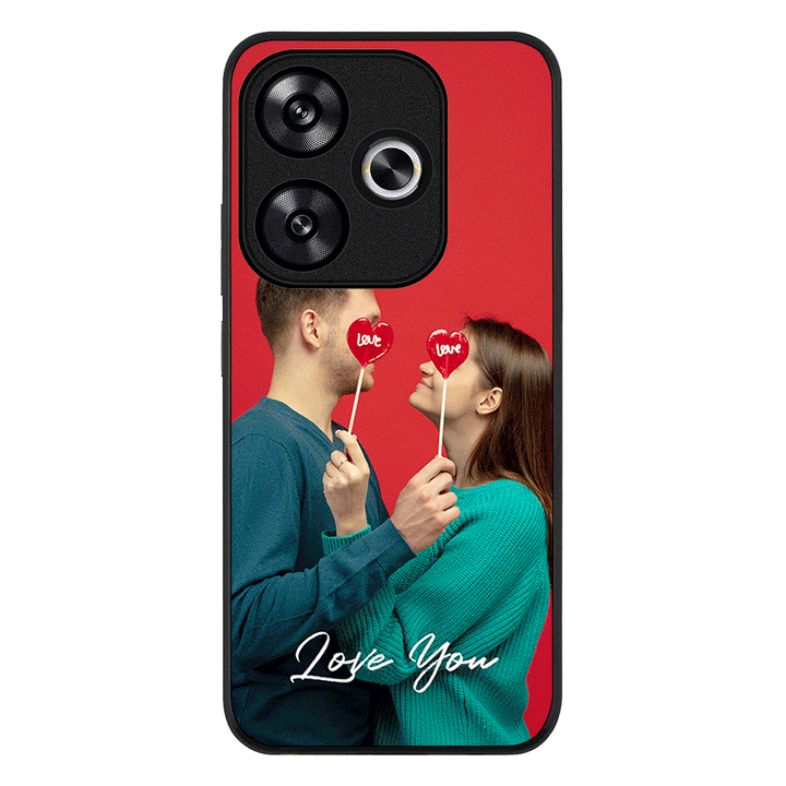 Custom Photo Valentine Phone Case - Redmi - Turbo 3 / Rugged Black - Stylizedd