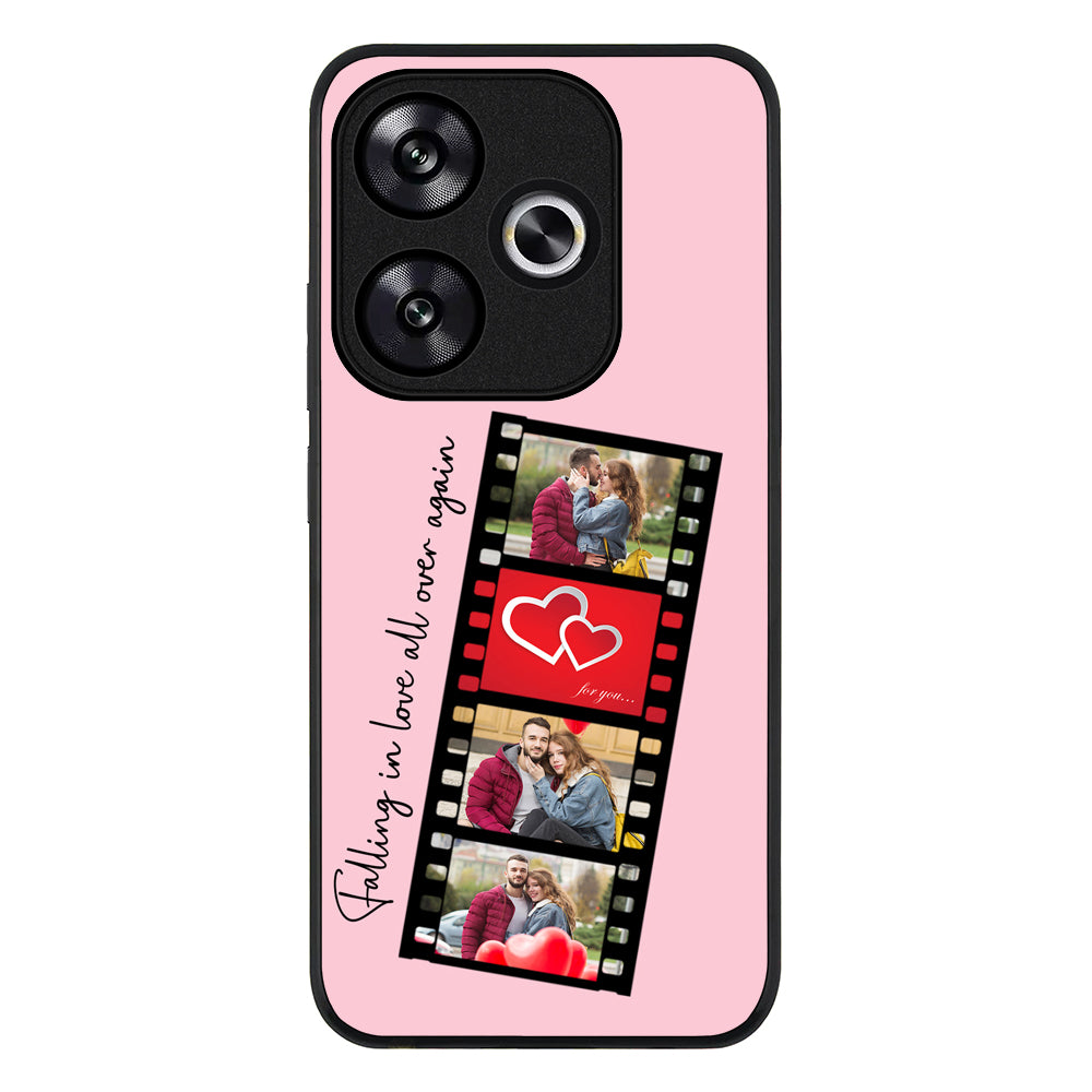 Redmi Turbo 3 / Rugged Black Custom Valentine Photo Film Strips, Phone Case - Redmi - Stylizedd.com