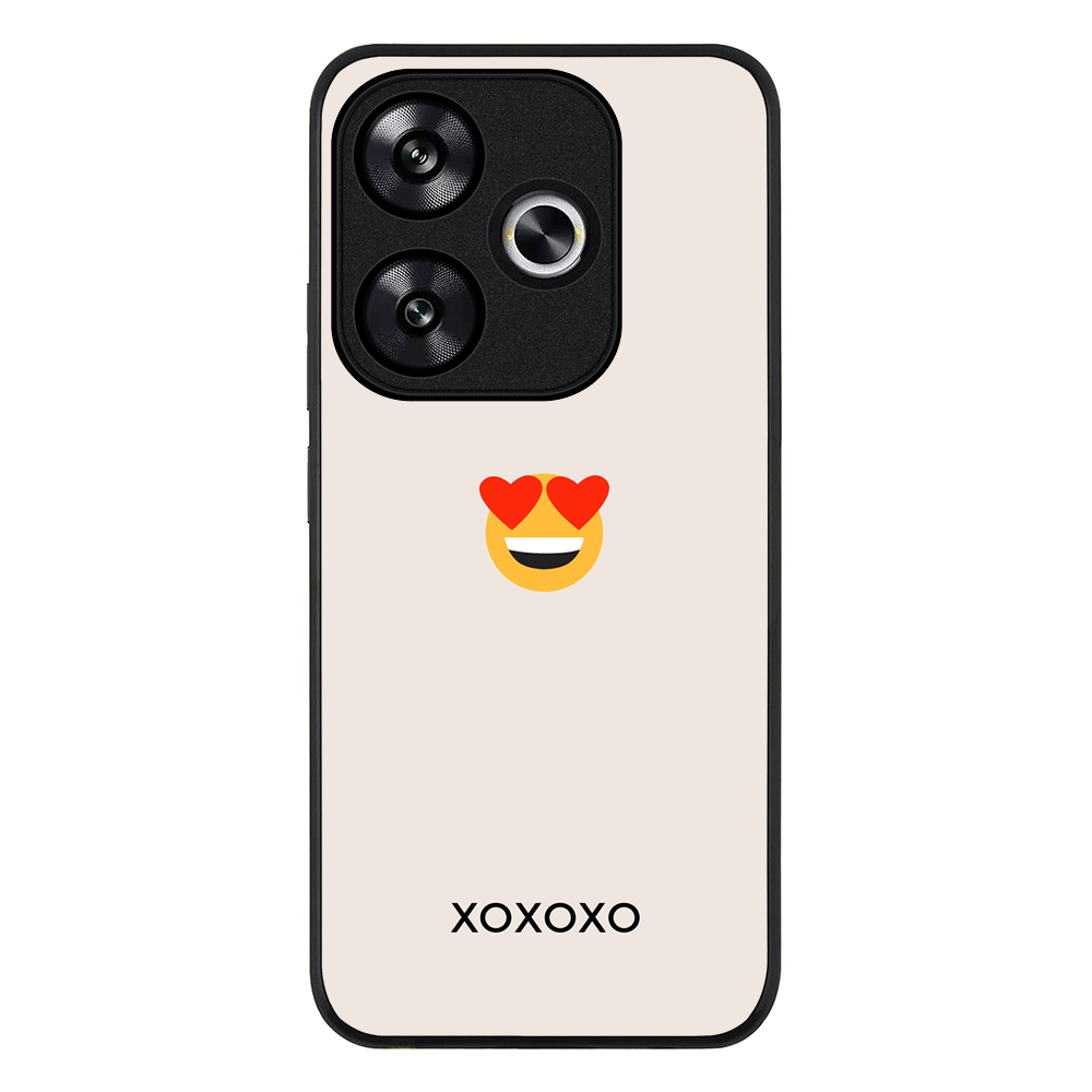 Redmi Turbo 3 / Rugged Black Custom Text Emojis Emoticons, Phone Case - Redmi - Redmi - Stylizedd.com