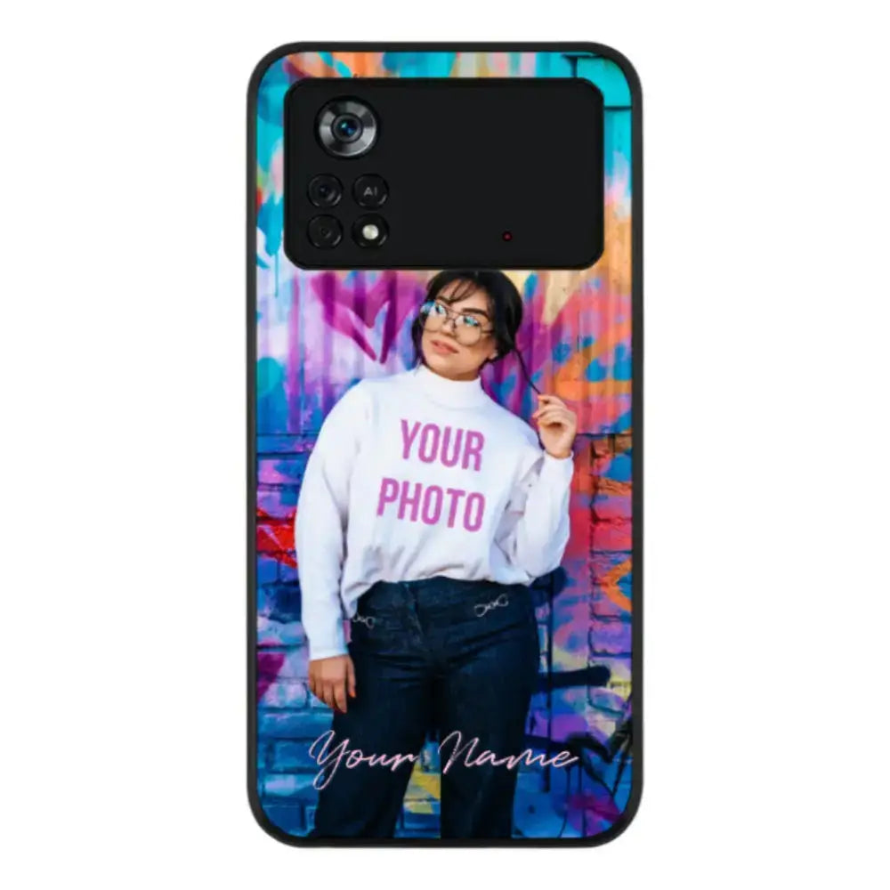 Poco M4 Pro 4G / Rugged Black Phone Case Custom Photo, My Style Phone Case - Poco - Stylizedd