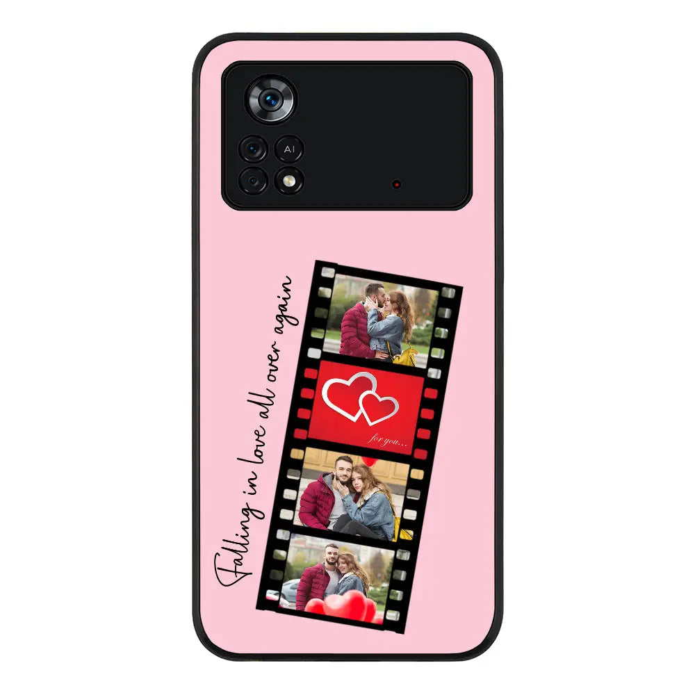 Poco M4 Pro 4G / Rugged Black Phone Case Custom Valentine Photo Film Strips, Phone Case - Poco - Stylizedd