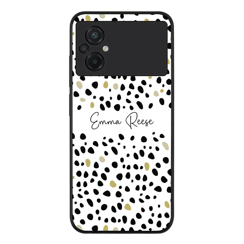 Pebble Multi Color Custom Text My Name Phone Case - Poco - M5 / Rugged Black - Stylizedd