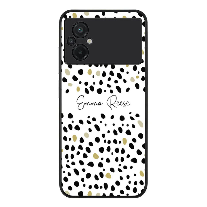 Pebble Multi Color Custom Text My Name Phone Case - Poco - M5 / Rugged Black - Stylizedd