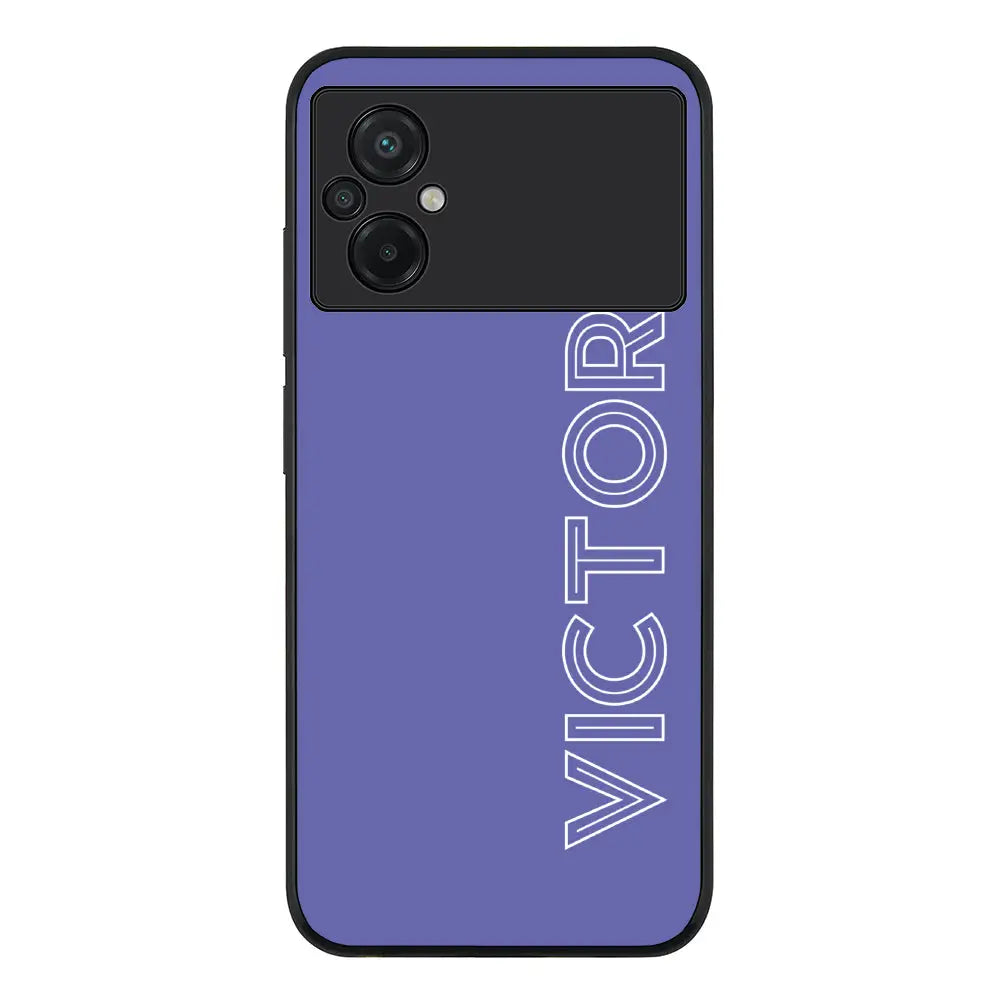 Personalized Name Custom Phone Case - Poco - M5 / Rugged Black - Stylizedd
