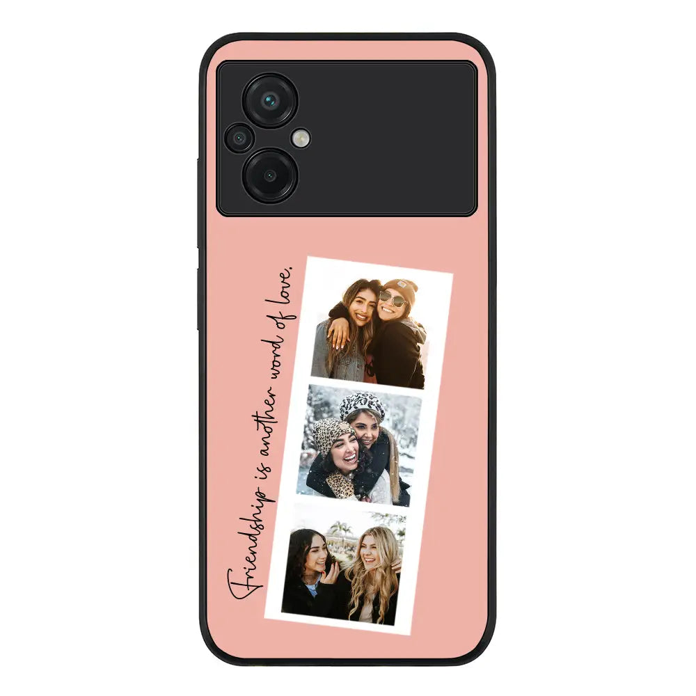 Custom Photo Strip Polaroid Style Phone Case - Poco - M5 / Rugged Black - Stylizedd