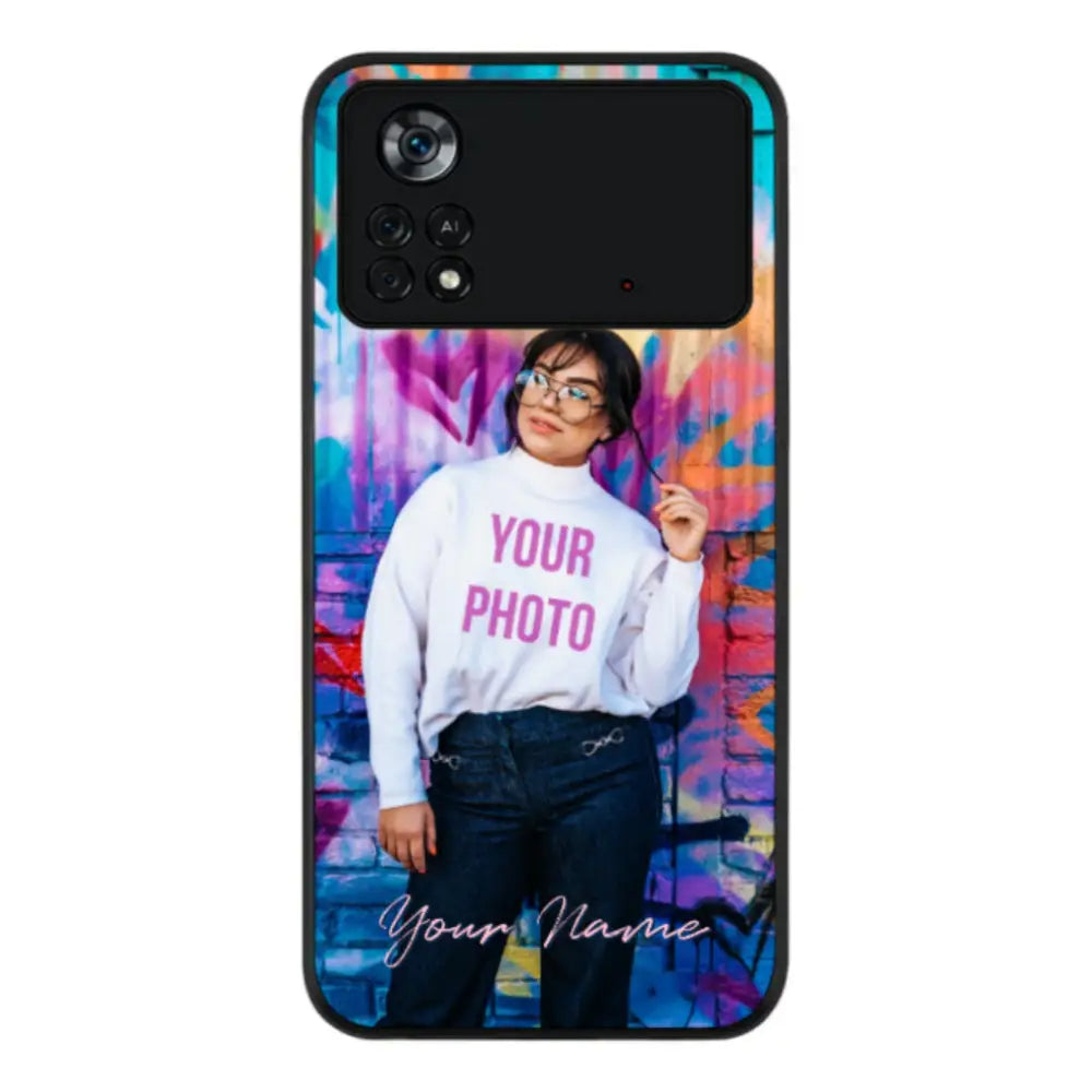 Poco X4 Pro / Rugged Black Phone Case Custom Photo, My Style Phone Case - Poco - Stylizedd