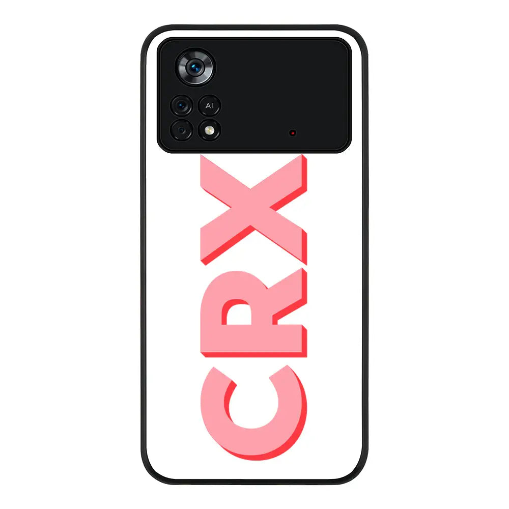 Poco X4 Pro Rugged Black Personalized Monogram Initial 3D Shadow Text Phone Case - Poco - Stylizedd.com