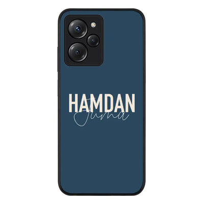 Personalized Name Horizontal Phone Case - Poco - X5 Pro 5G / Rugged Black - Stylizedd