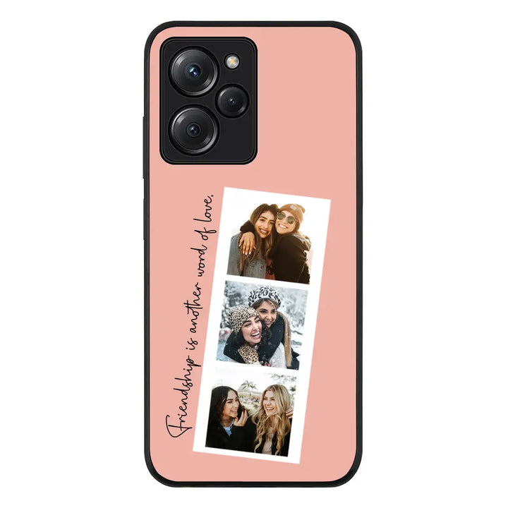 Custom Photo Strip Polaroid Style Phone Case - Poco - X5 Pro 5G / Rugged Black - Stylizedd