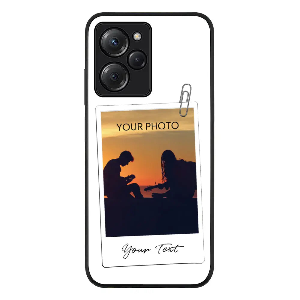 Poco X5 Pro 5G / Rugged Black Phone Case Polaroid Photo Phone Case - Poco - Stylizedd