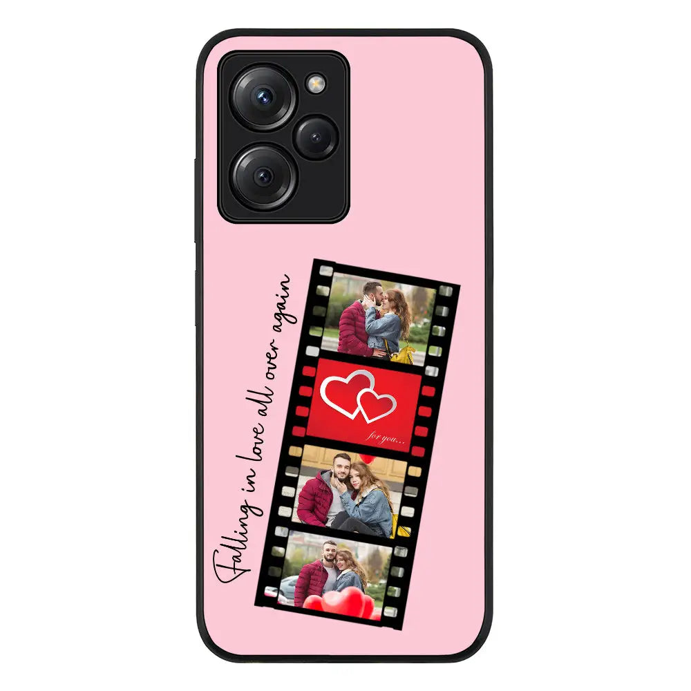 Poco X5 Pro 5G / Rugged Black Phone Case Custom Valentine Photo Film Strips, Phone Case - Poco - Stylizedd