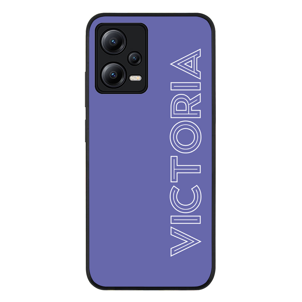 Redmi Note 12 5G / Rugged Black Personalized Name, Custom Phone Case - Redmi - Stylizedd.com