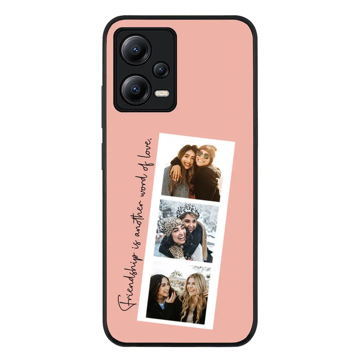 Custom Photo Strip Polaroid Style Phone Case - Poco - X5 5G / Redmi Note 12 / Rugged Black -