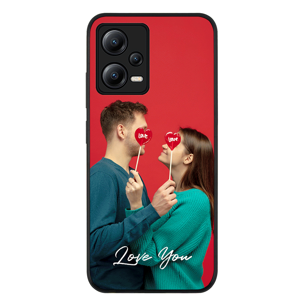 Redmi Note 12 5G / Rugged Black Custom Photo Valentine, Phone Case - Redmi - Stylizedd.com