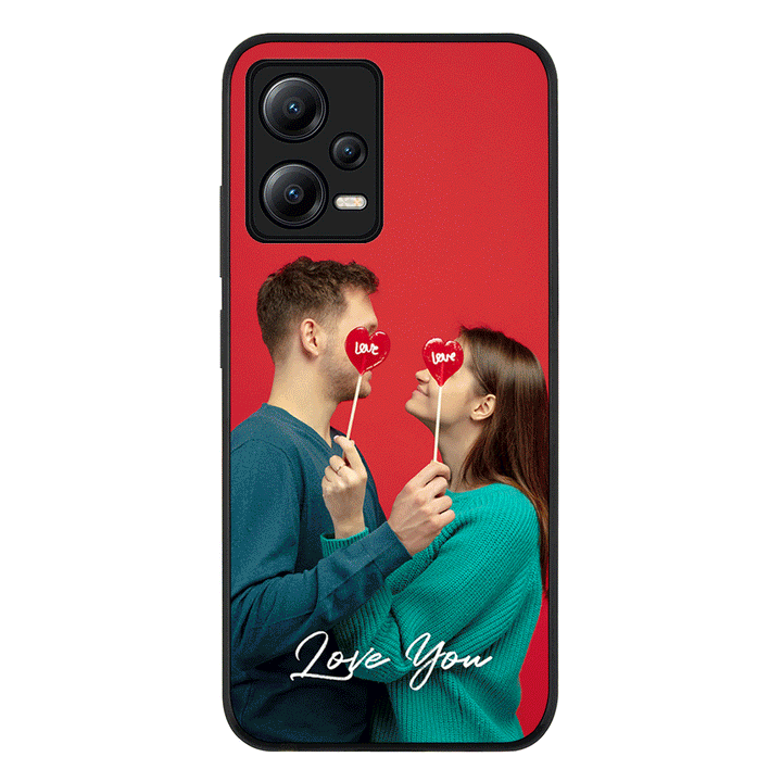 Redmi Note 12 5G / Rugged Black Custom Photo Valentine, Phone Case - Redmi - Stylizedd.com