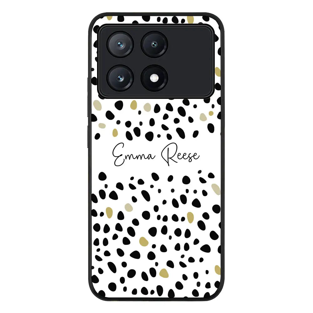 Pebble Multi Color Custom Text My Name Phone Case - Poco - X6 Pro / Rugged Black - Stylizedd