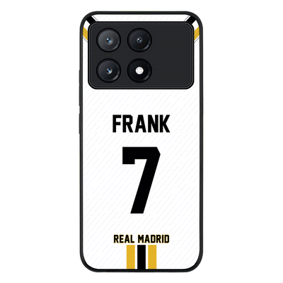 Personalized Football Clubs Jersey Phone Case Custom Name & Number - Poco - X6 Pro / Rugged Black