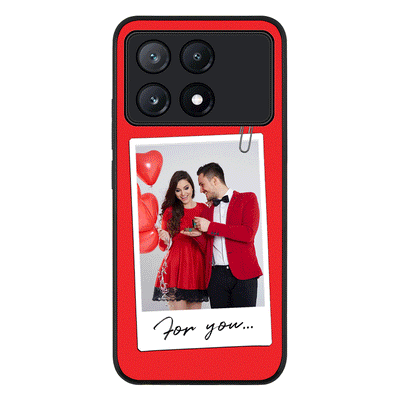 Personalized Polaroid Photo Valentine Phone Case - Poco - X6 Pro / Rugged Black - Stylizedd