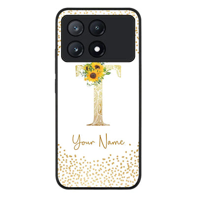 Floral Mandala Initial Phone Case - Poco - X6 Pro / Rugged Black - Stylizedd