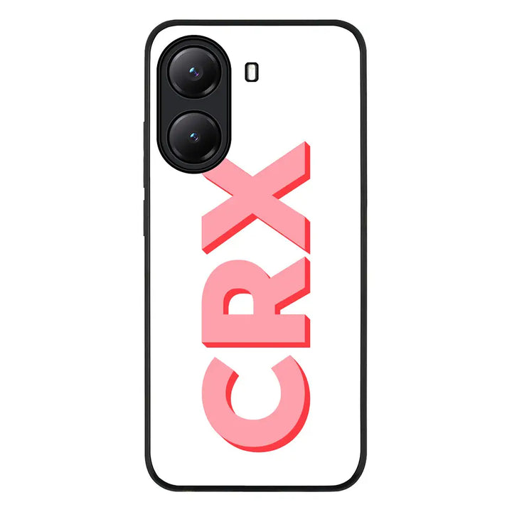 Personalized Monogram Initial 3D Shadow Text Phone Case - Poco - X7 Pro / Rugged Black - Stylizedd