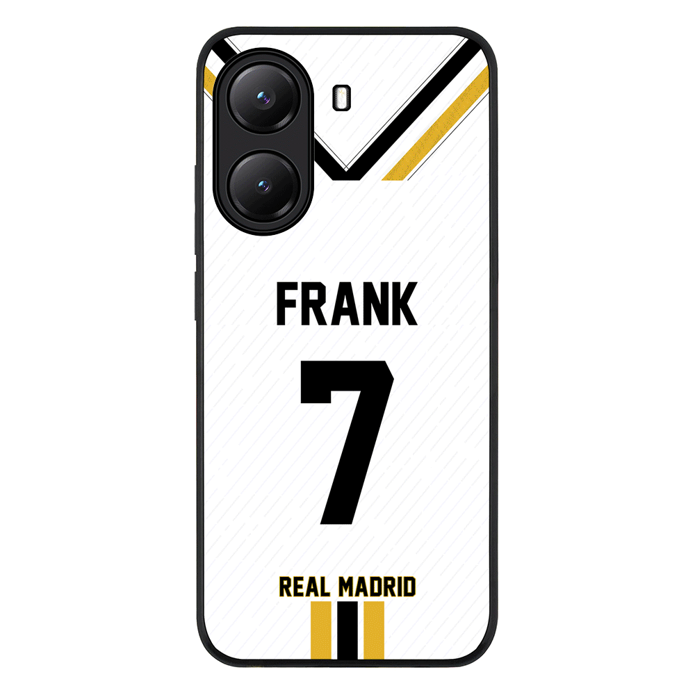 Personalized Football Clubs Jersey Phone Case Custom Name & Number - Poco - X7 Pro / Rugged Black