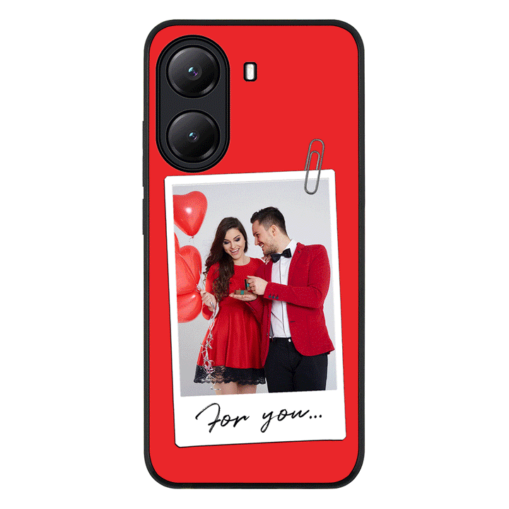 Personalized Polaroid Photo Valentine Phone Case - Poco - X7 Pro / Rugged Black - Stylizedd