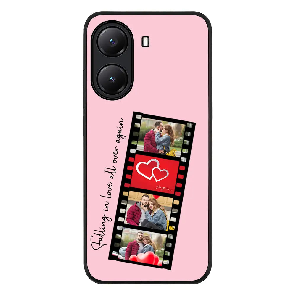 Custom Valentine Photo Film Strips Phone Case - Poco - X7 Pro / Rugged Black - Stylizedd