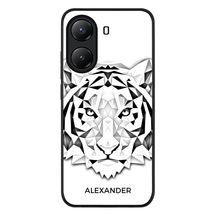 Personalized Text Low Poly Art Design Animals Phone Case - Poco - X7 Pro / Rugged Black - Stylizedd