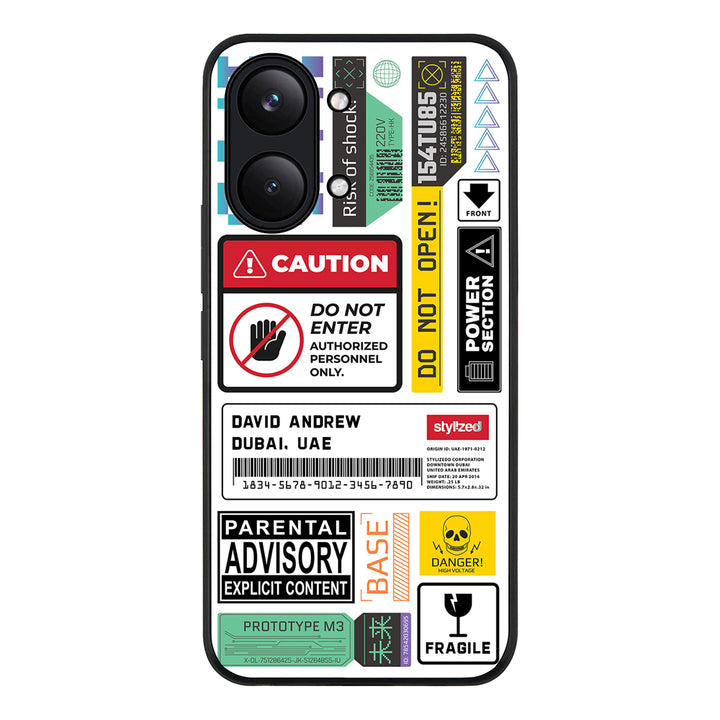 Personalized Name Shipping Label Sticker, Phone Case - Redmi