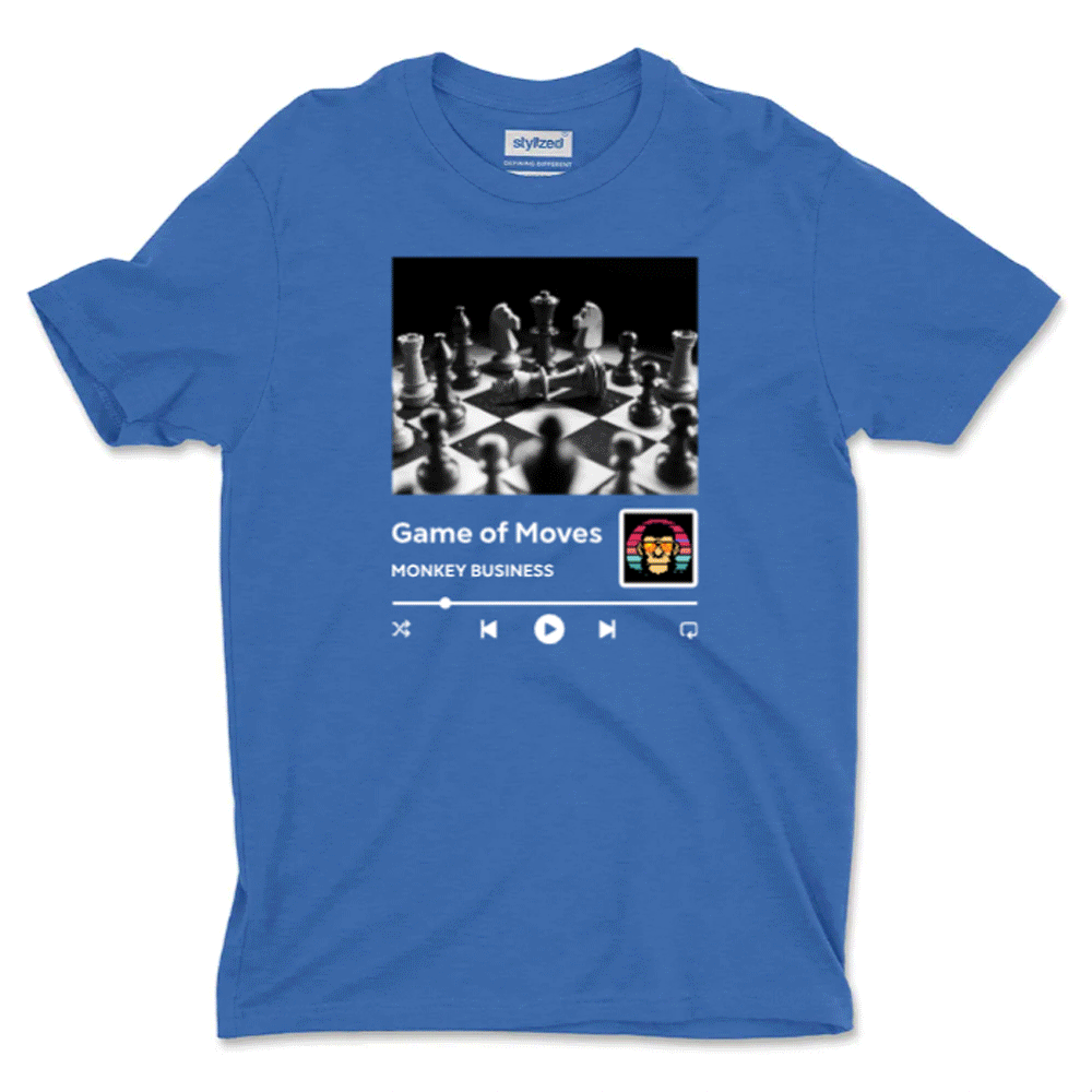 Custom Music Player with QR Code T - shirt - Classic - Royal Blue / XS - T - Shirt