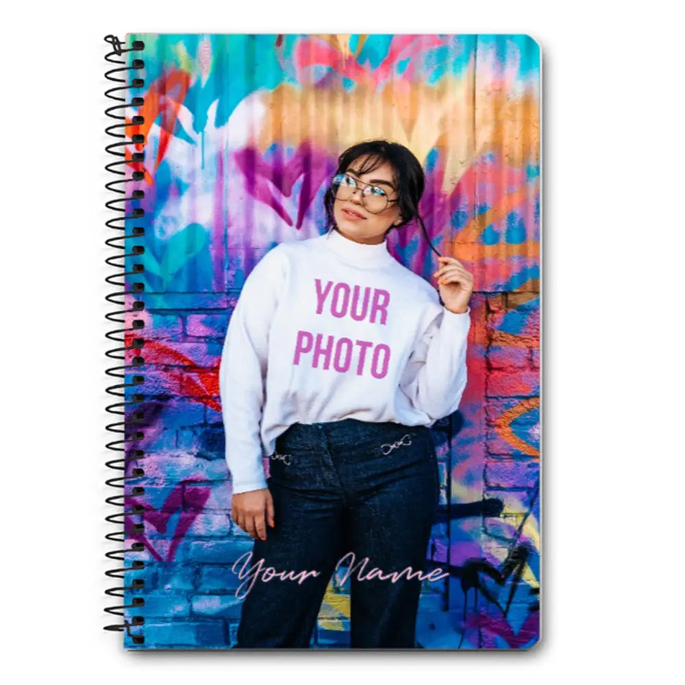 A5 Spiral Notebook Custom Photo, My Style Journal Notebook - Stylizedd.com