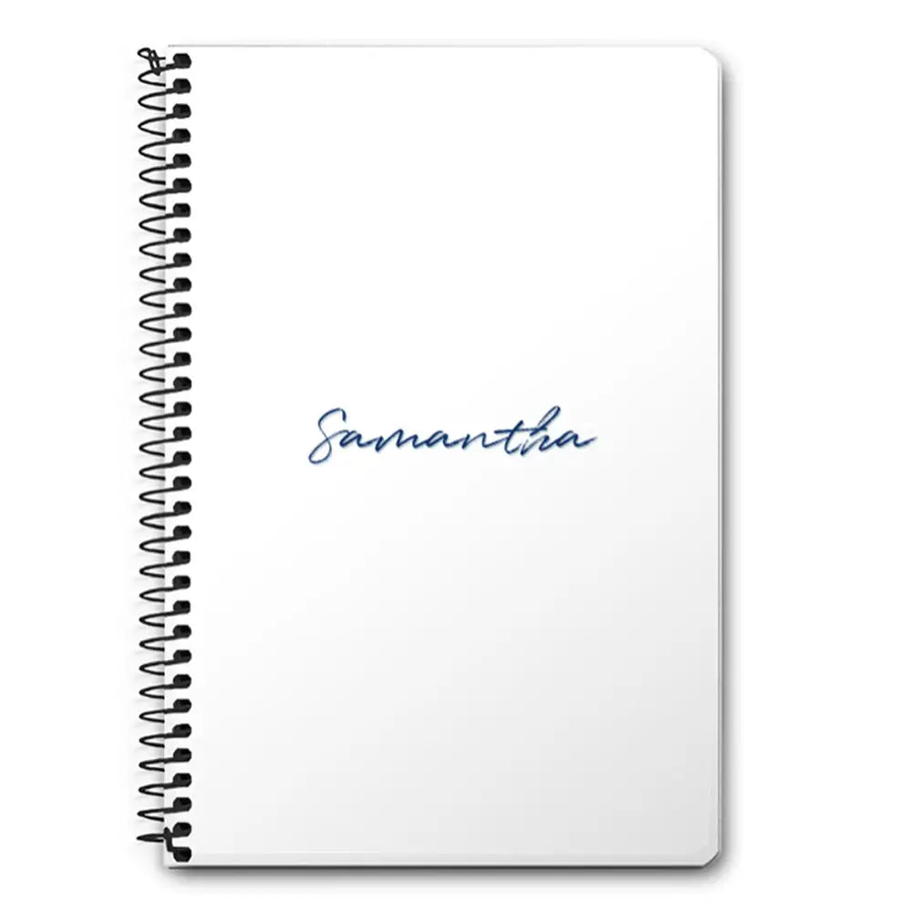 A5 Spiral Notebook Custom Text, My Name Notebook - Stylizedd.com