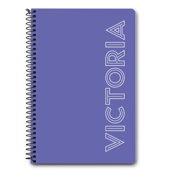 A5 Spiral Notebook Personalized Name, Custom Notebook - Stylizedd