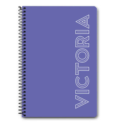 A5 Spiral Notebook Personalized Name, Custom Notebook - Stylizedd.com