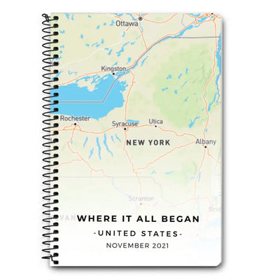 A5 Spiral Notebook Personalized map, Notebook - Stylizedd